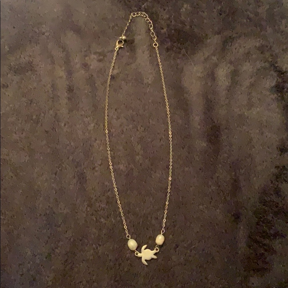 Sterling silver turtle necklace